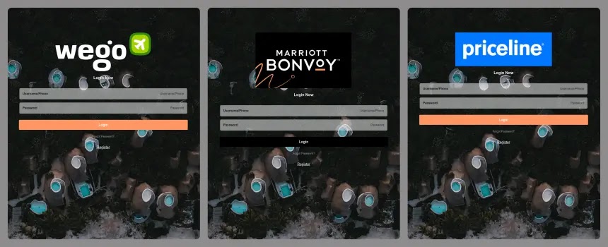 phishing pages mimicking travel and tourism websites (source securelist)