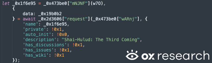 Reference to the "Shai-Hulud: The Third Coming